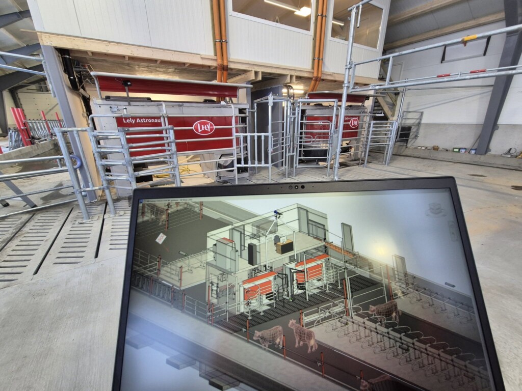 Mjölkladugård hos Runar Helland i Heim kommun. Februari 2025