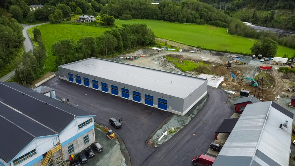 Isolerad lagersektionsbyggnad för Nordset Industripark AS. Klæbu 2025