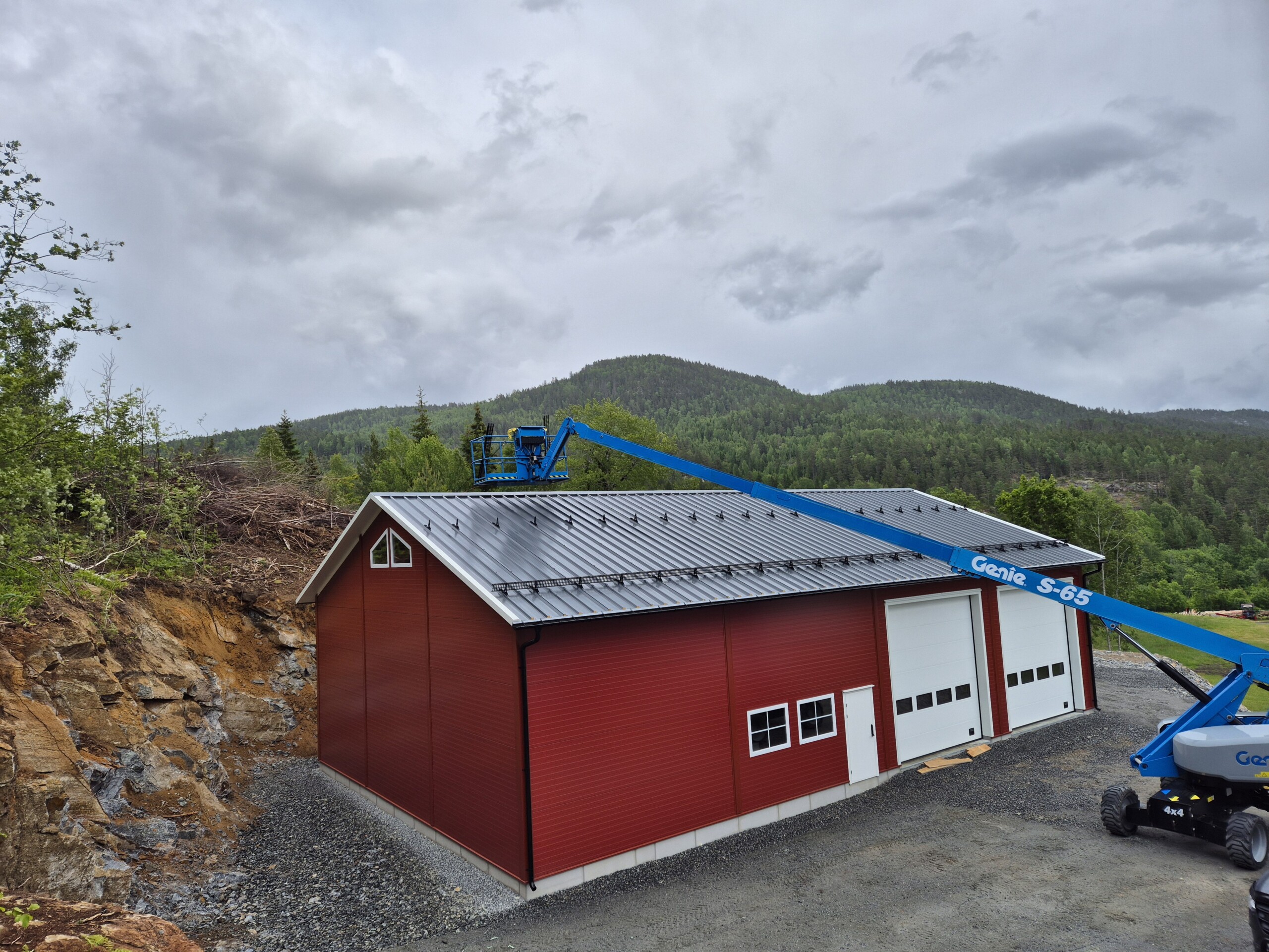 Lagerbyggnad i strålkonstruksjon hos Mats-Peder Hvambsahl i Skollenborg, Kongsvinger