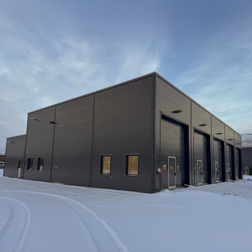 Industribyggnad. Sandwich och stål, Fjössystem Byggnad. Jernveien 8, Alta 2025